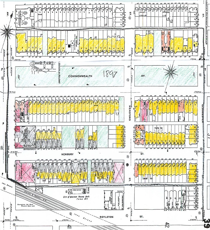 Newbury Street Once And Future City   Map 1897 